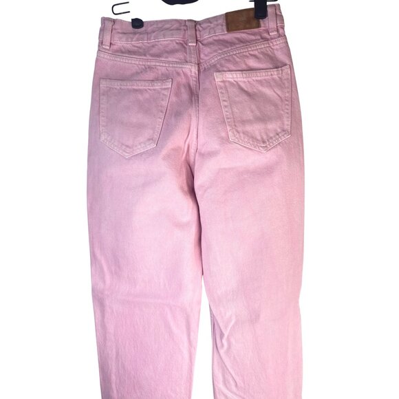 ZARA Size 2 Pink High-Rise Straight Leg Cotton Jeans - Picture 11 of 15
